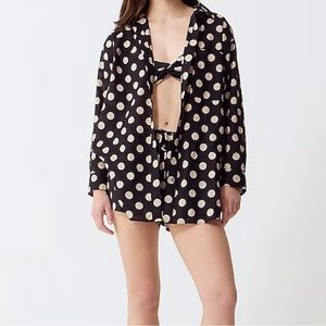 J. Crew polka dot button down